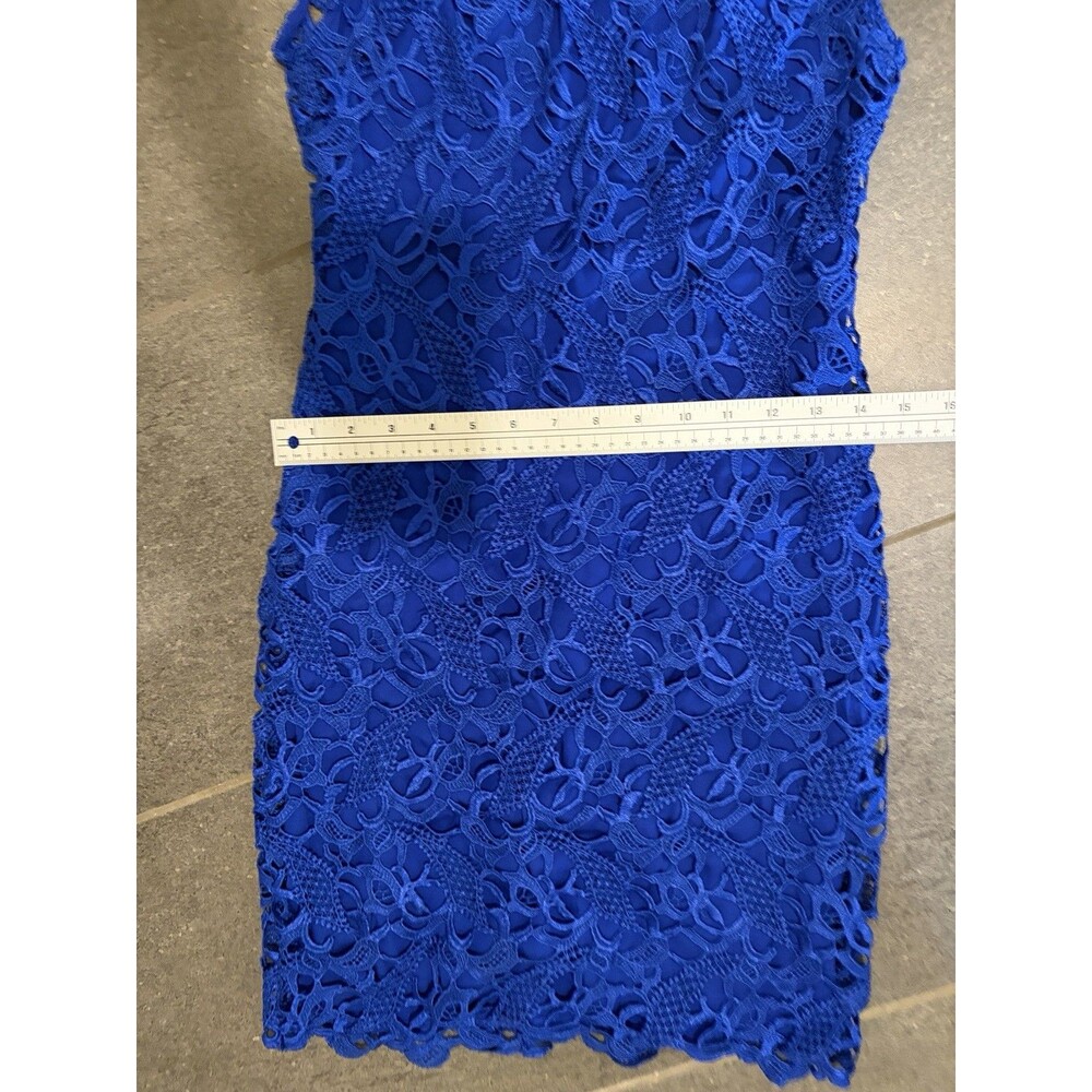 Alice+Olivia XS/2 Clover Lace Backless Dress Bodycon Silk Cocktail Formal Sexy - Picture 9 of 16